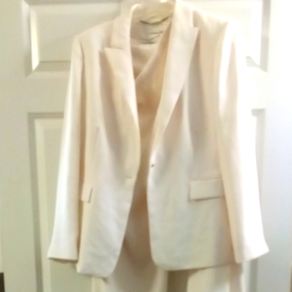 Calvin Klein Women's Pantsuit, 2Piece Set, Size 14, White